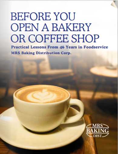Cover of the guide Before You Open a Bakery or Coffee Shop, a latte on a cafe table